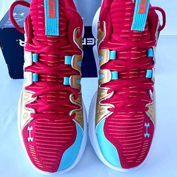 New Under Armour Flow Breakthru 4 ASG Red, Gold & White Sneakers, Size 9! - Picture 5 of 15